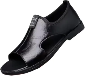 A Pair of Summer Sandals, Trendy Open Toed Loafers, Beach Vacation，Great for Driving and Walking