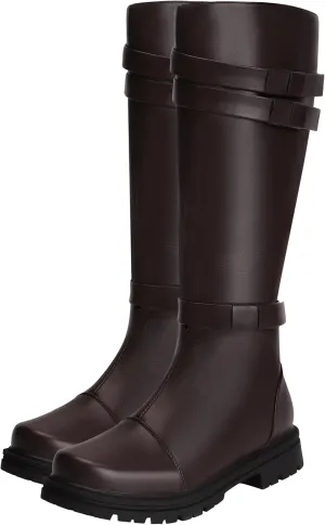 ACE SHOCK Mens Tall Boots Medieval Renaissance Pirate Cosplay Boot Halloween Costume Shoes