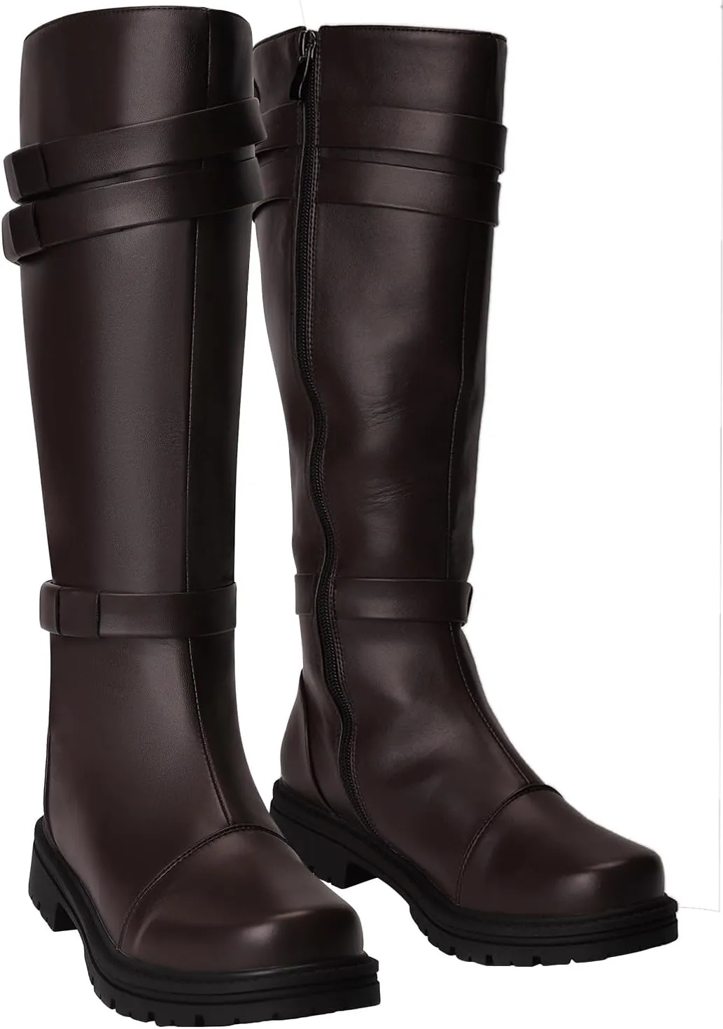 ACE SHOCK Mens Tall Boots Medieval Renaissance Pirate Cosplay Boot Halloween Costume Shoes
