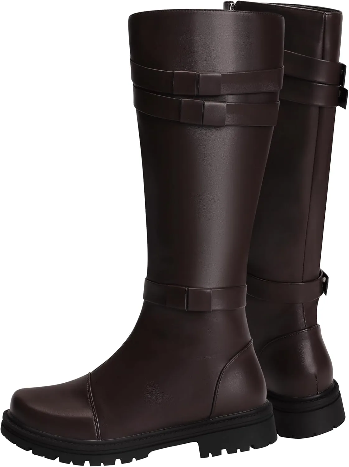 ACE SHOCK Mens Tall Boots Medieval Renaissance Pirate Cosplay Boot Halloween Costume Shoes