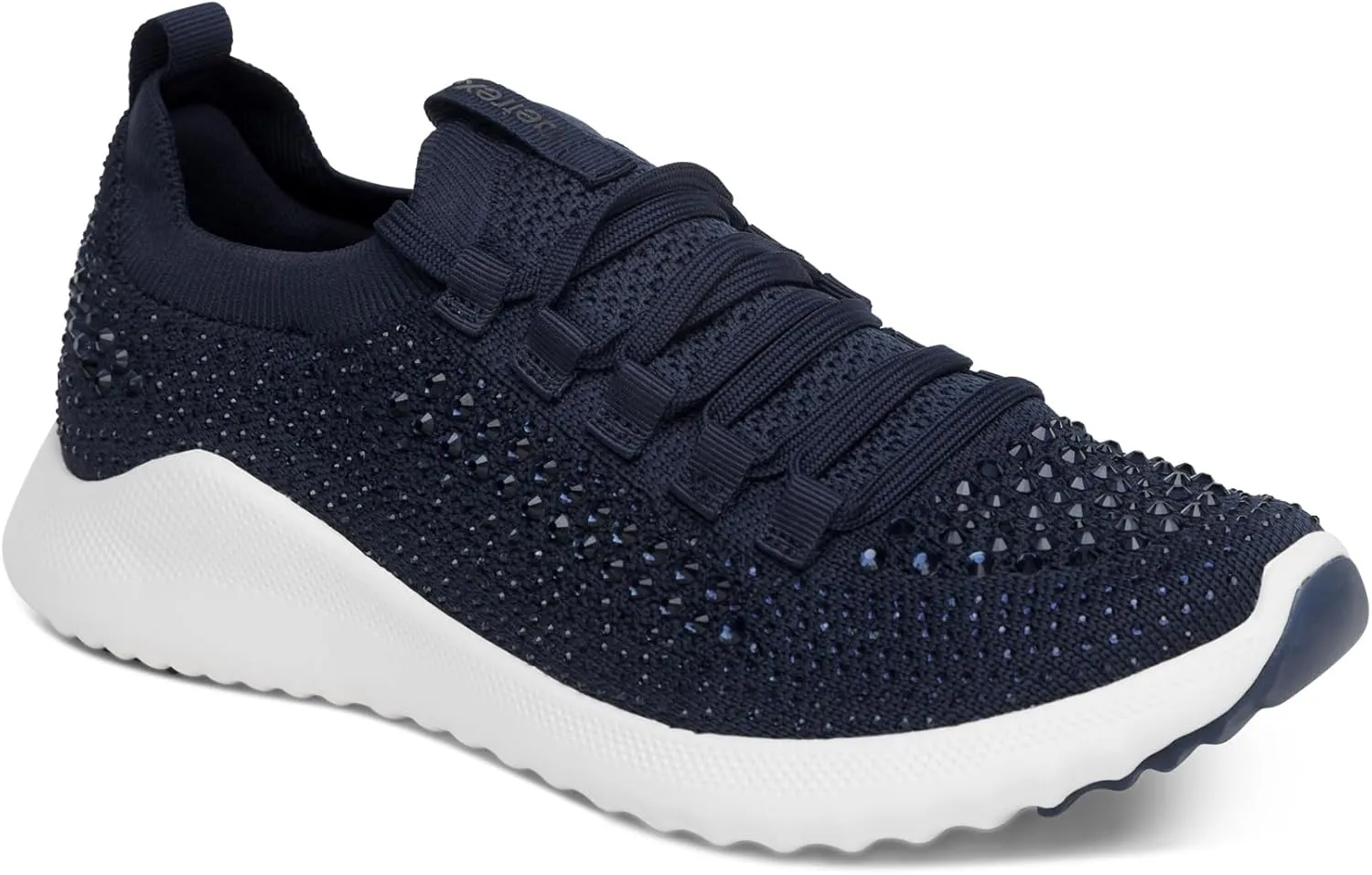 Aetrex Women's Carly Sparkle Orthopedic Arch Support Knit Sneakers for Women - Plantar Fasciitis Relief Womens Sneakers w/ Lace up