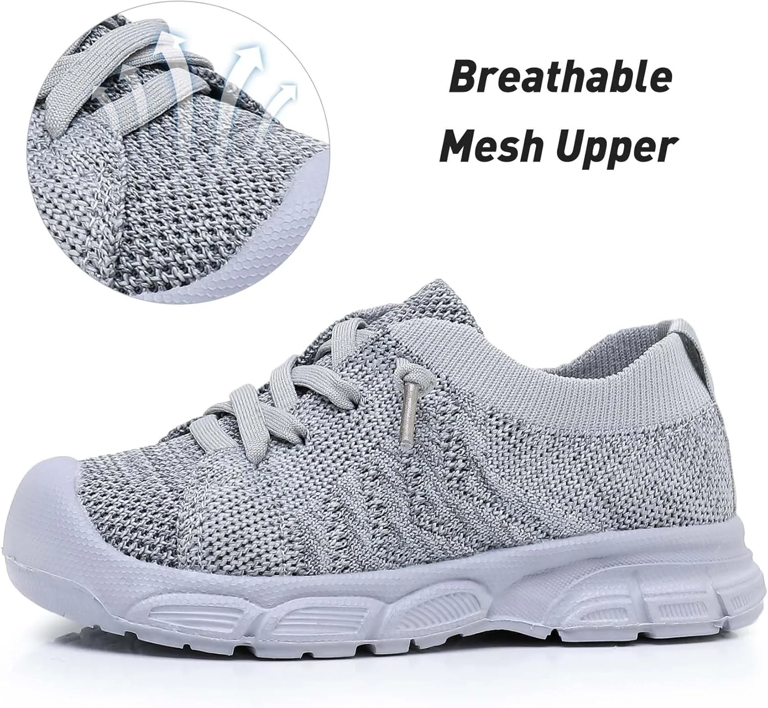Ahannie Toddler Shoes Boys Girls Sneakers Kids Wide Toe Barefoot Slip-On Breathable Tennis Shoes(Toddler/Little Kid)