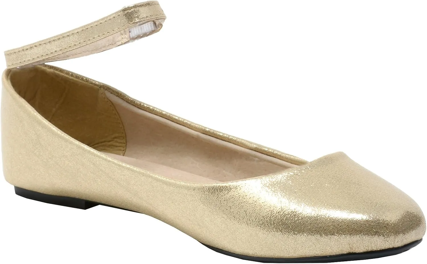 Alpine Swiss Calla Womens Ballet Flats Round Toe Ankle Strap Flat Shoes for Women Dressy Casual Ballerina Flats