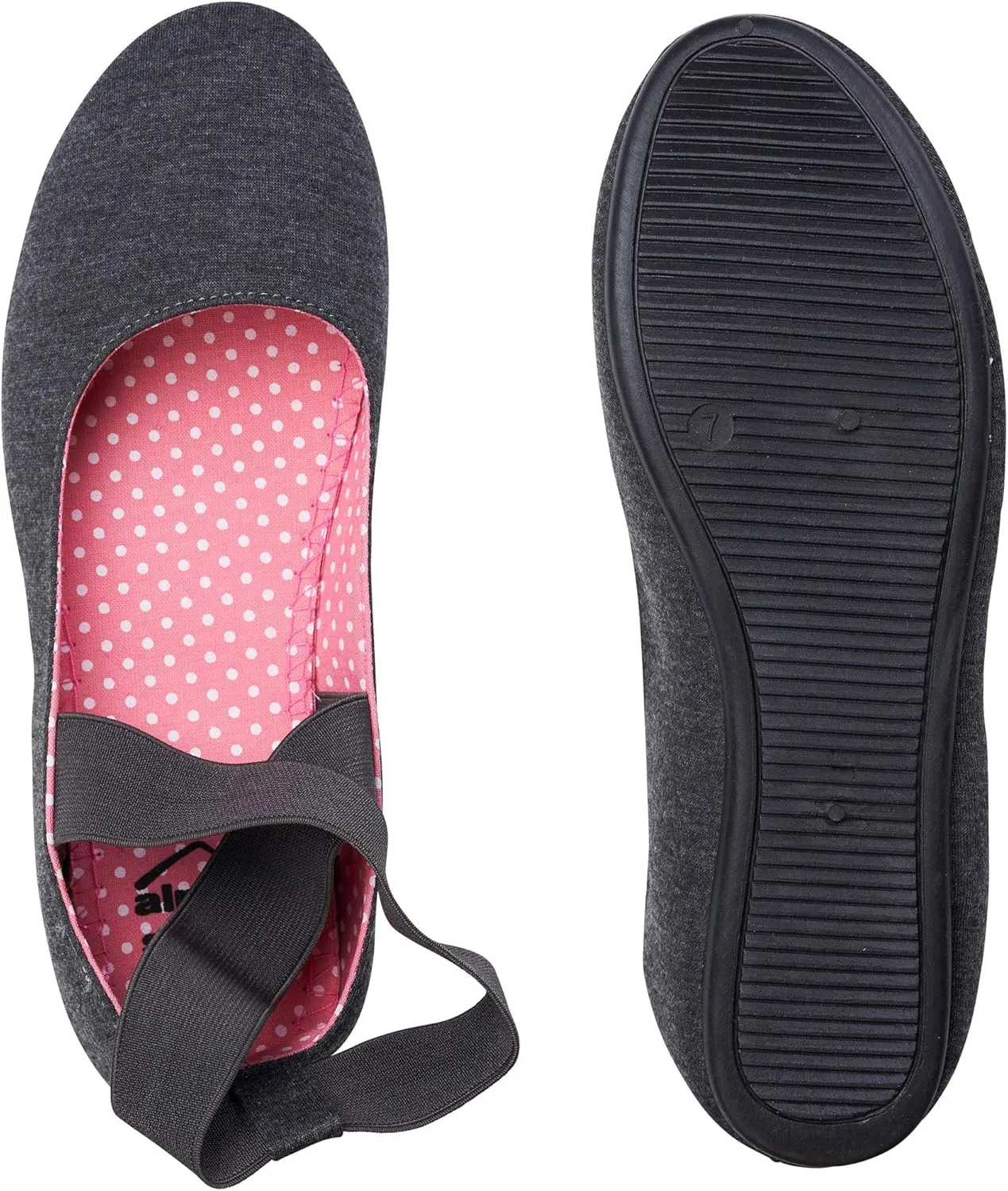 Alpine Swiss Peony Ballet Flats Shoes for Women | Elastic Ankle Strap Flats | Round Closed-Toe | Slip On Loafers | Padded for Comfort | Runs Small