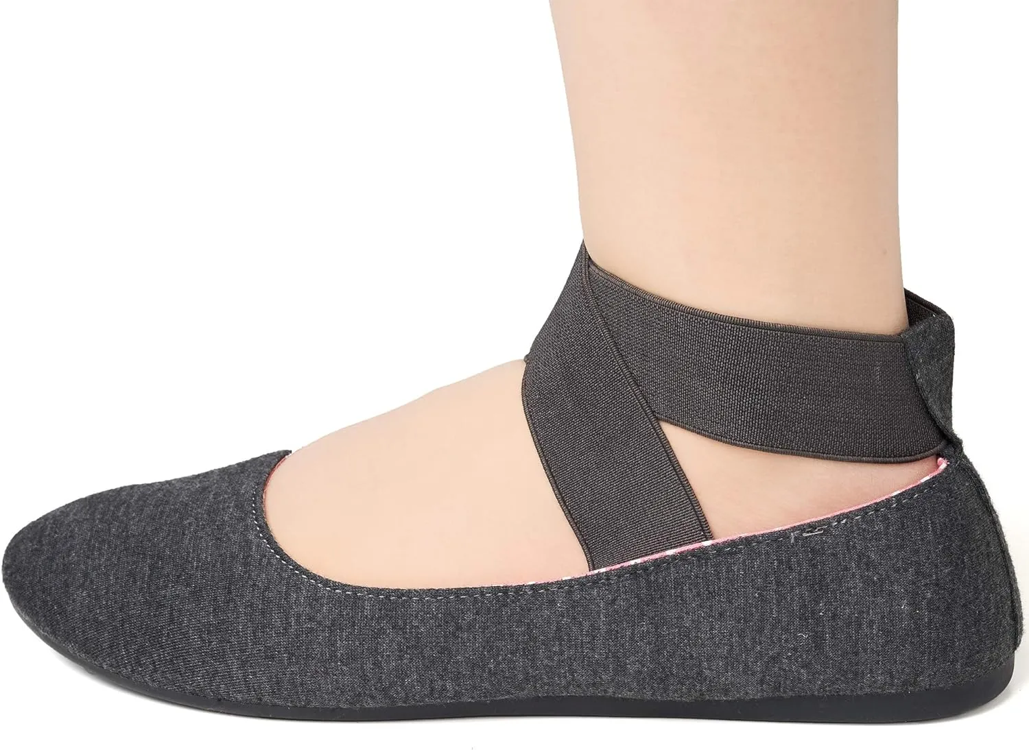 Alpine Swiss Peony Ballet Flats Shoes for Women | Elastic Ankle Strap Flats | Round Closed-Toe | Slip On Loafers | Padded for Comfort | Runs Small