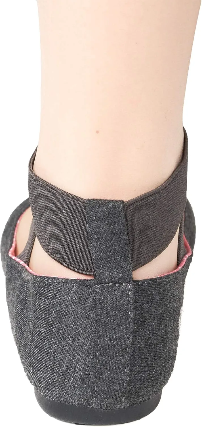 Alpine Swiss Peony Ballet Flats Shoes for Women | Elastic Ankle Strap Flats | Round Closed-Toe | Slip On Loafers | Padded for Comfort | Runs Small