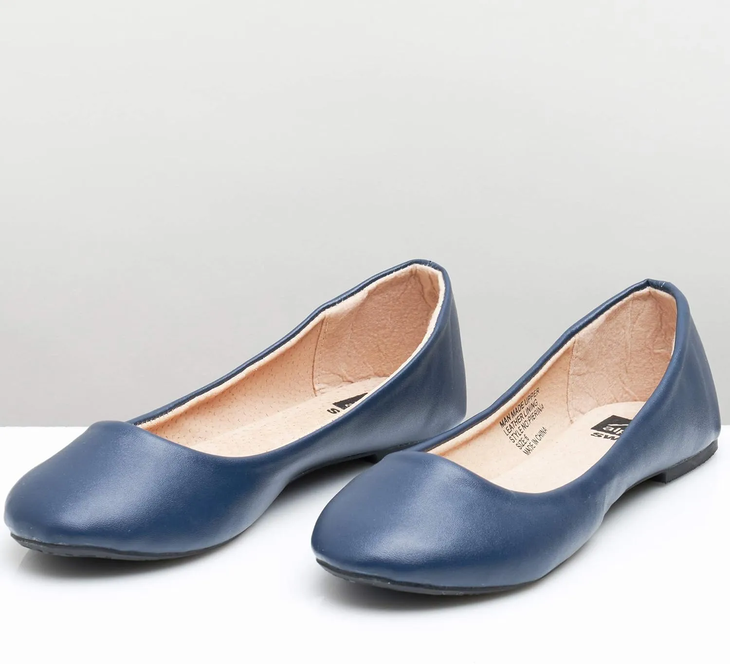 Alpine Swiss Womens Pierina Round Toe Ballet Flats
