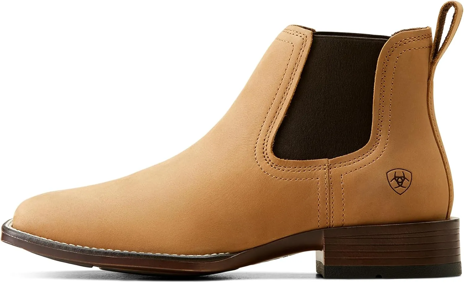 ARIAT Mens Booker Ultra Square Toe Chelsea Casual Boots Ankle - Brown