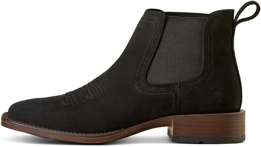 ARIAT Mens Booker Ultra Square Toe Chelsea Casual Boots Ankle - Brown