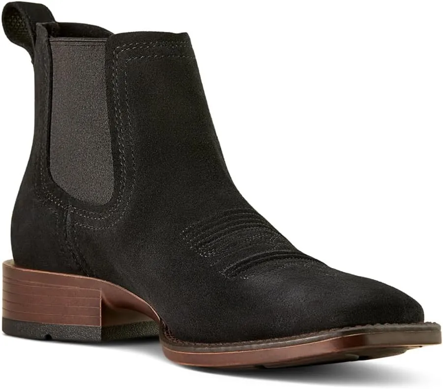 ARIAT Mens Booker Ultra Square Toe Chelsea Casual Boots Ankle - Brown