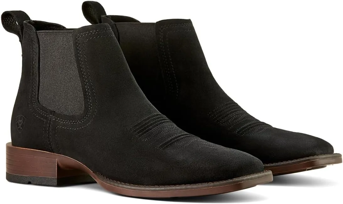 ARIAT Mens Booker Ultra Square Toe Chelsea Casual Boots Ankle - Brown