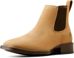 ARIAT Mens Booker Ultra Square Toe Chelsea Casual Boots Ankle - Brown