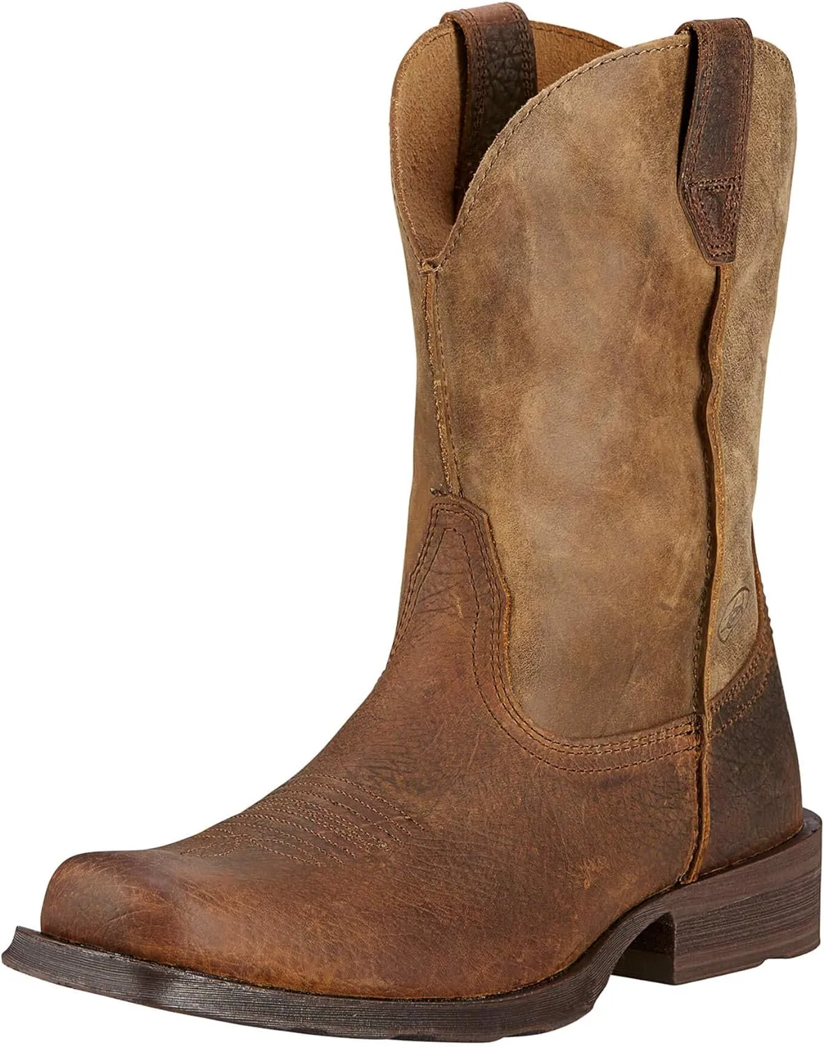 ARIAT Mens Rambler Square Toe Pull On Casual Boots Mid Calf - Brown