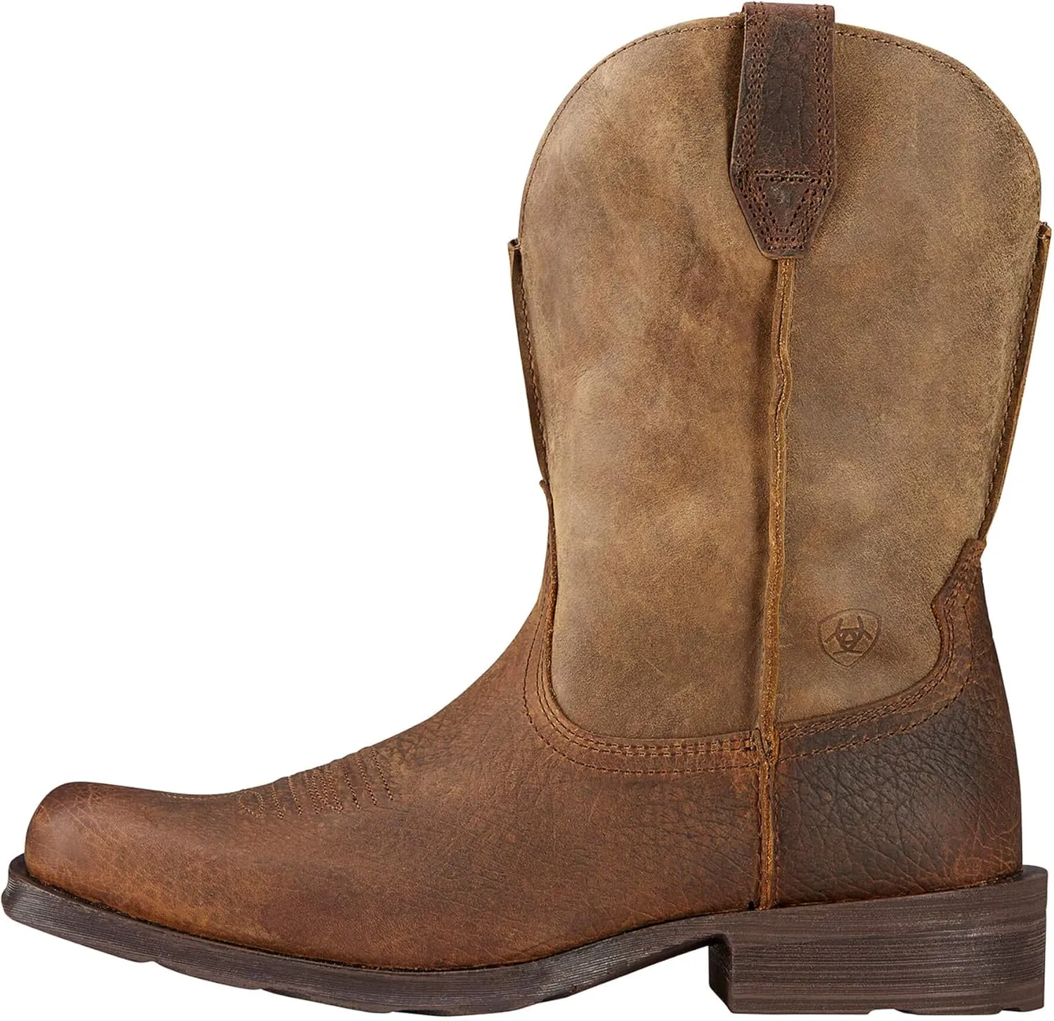 ARIAT Mens Rambler Square Toe Pull On Casual Boots Mid Calf - Brown