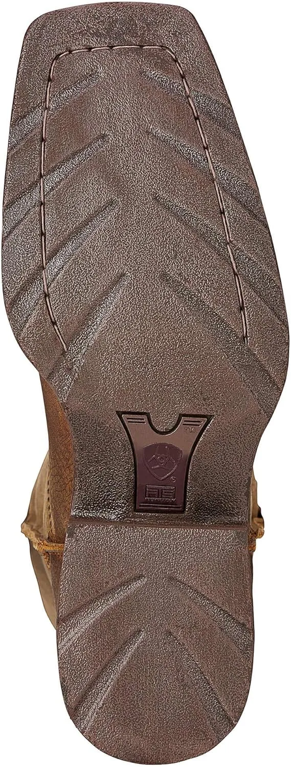 ARIAT Mens Rambler Square Toe Pull On Casual Boots Mid Calf - Brown