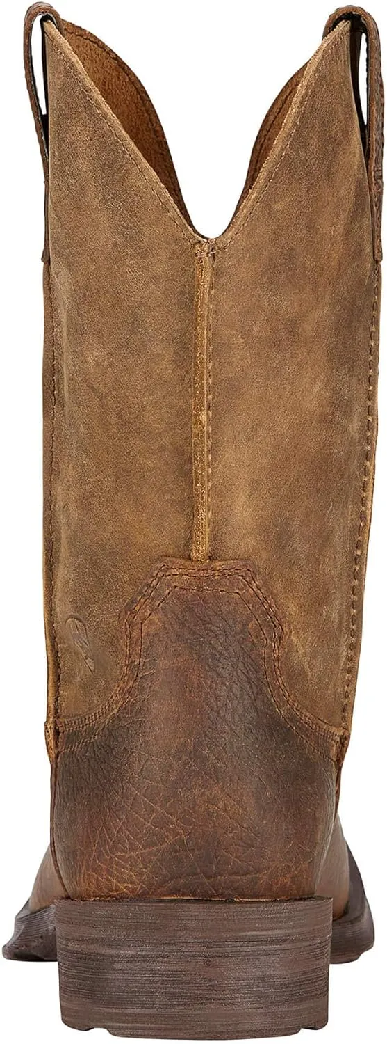 ARIAT Mens Rambler Square Toe Pull On Casual Boots Mid Calf - Brown