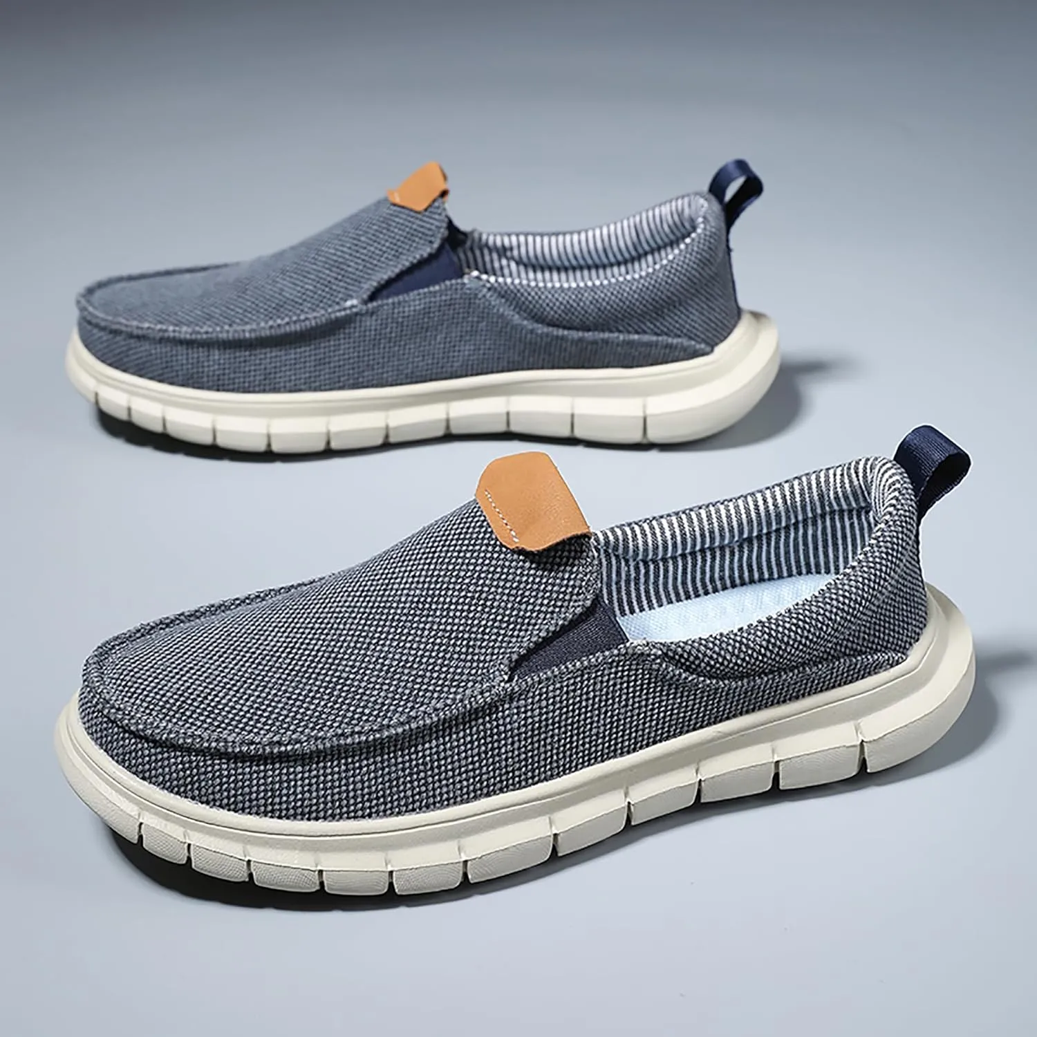 Azooken Men's Loafers Walking Canvas Lightweight Csual Slip-On Shoes