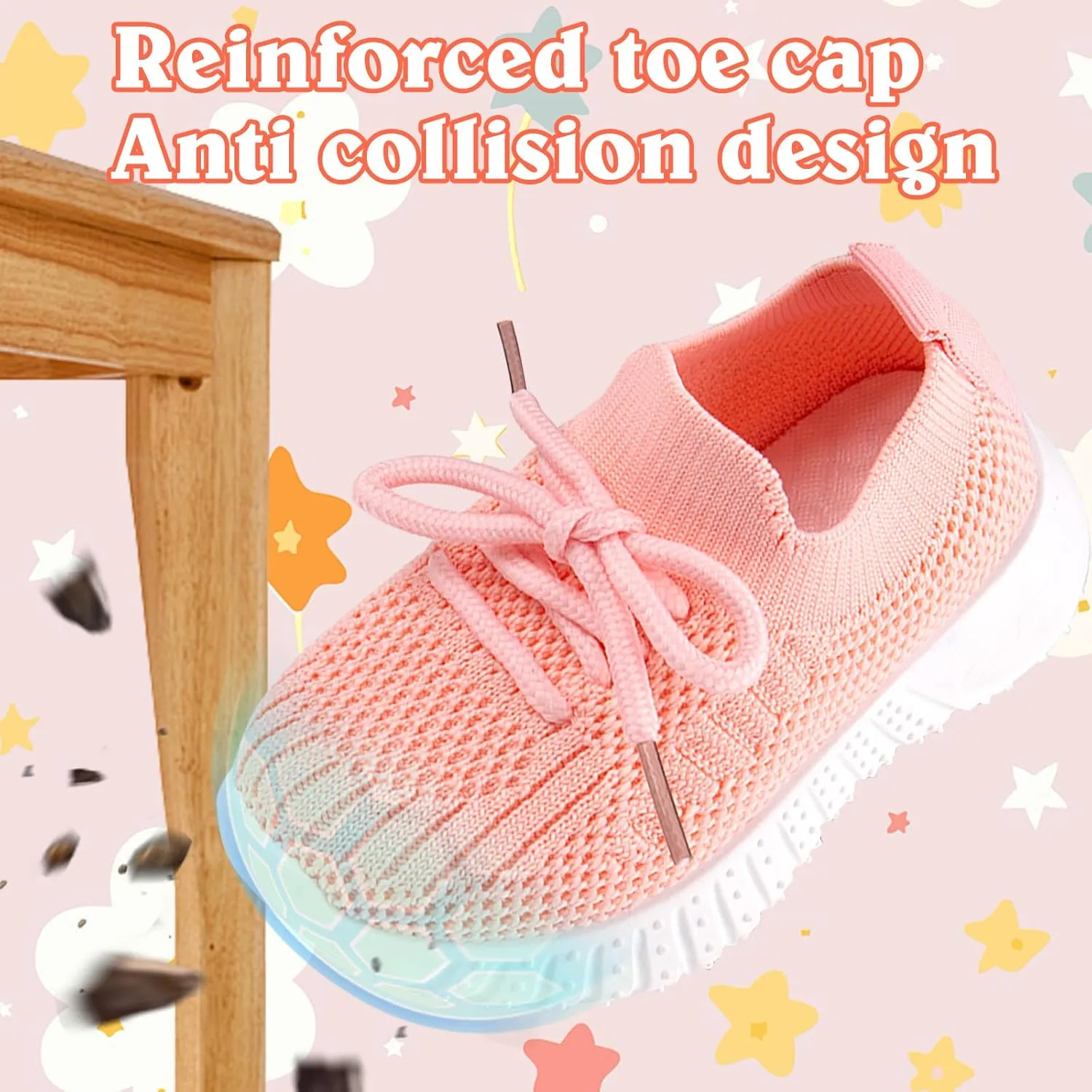Baby Boy Girl First Walking Shoes Toddler Infant Mesh Sneakers Breathable Lightweight Non-slip Rubber Sole Summer