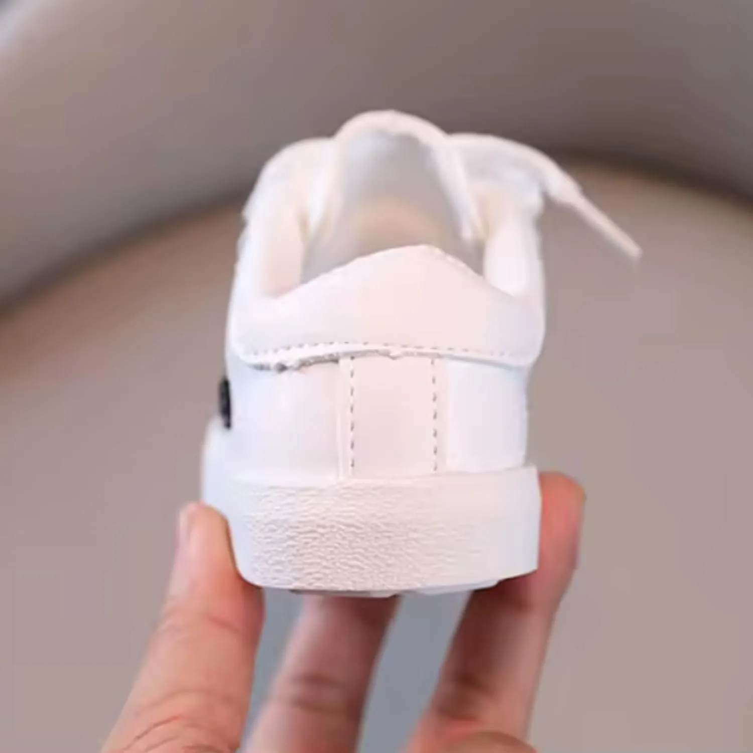 Baby Girls Shoes, Glitter Star Sneakers with Laces | Ages 2-5 y/o | Pink & Purple, Hot Pink, B&W