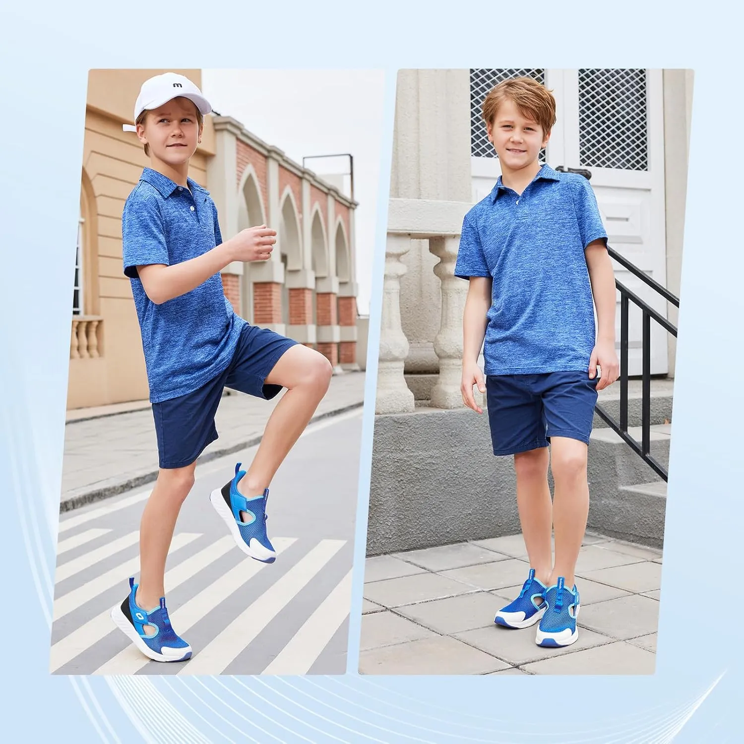 Balabala Kids Boys Girls Sneakers Lightweight Breathable Athletic Sports Running Tennis Shoes