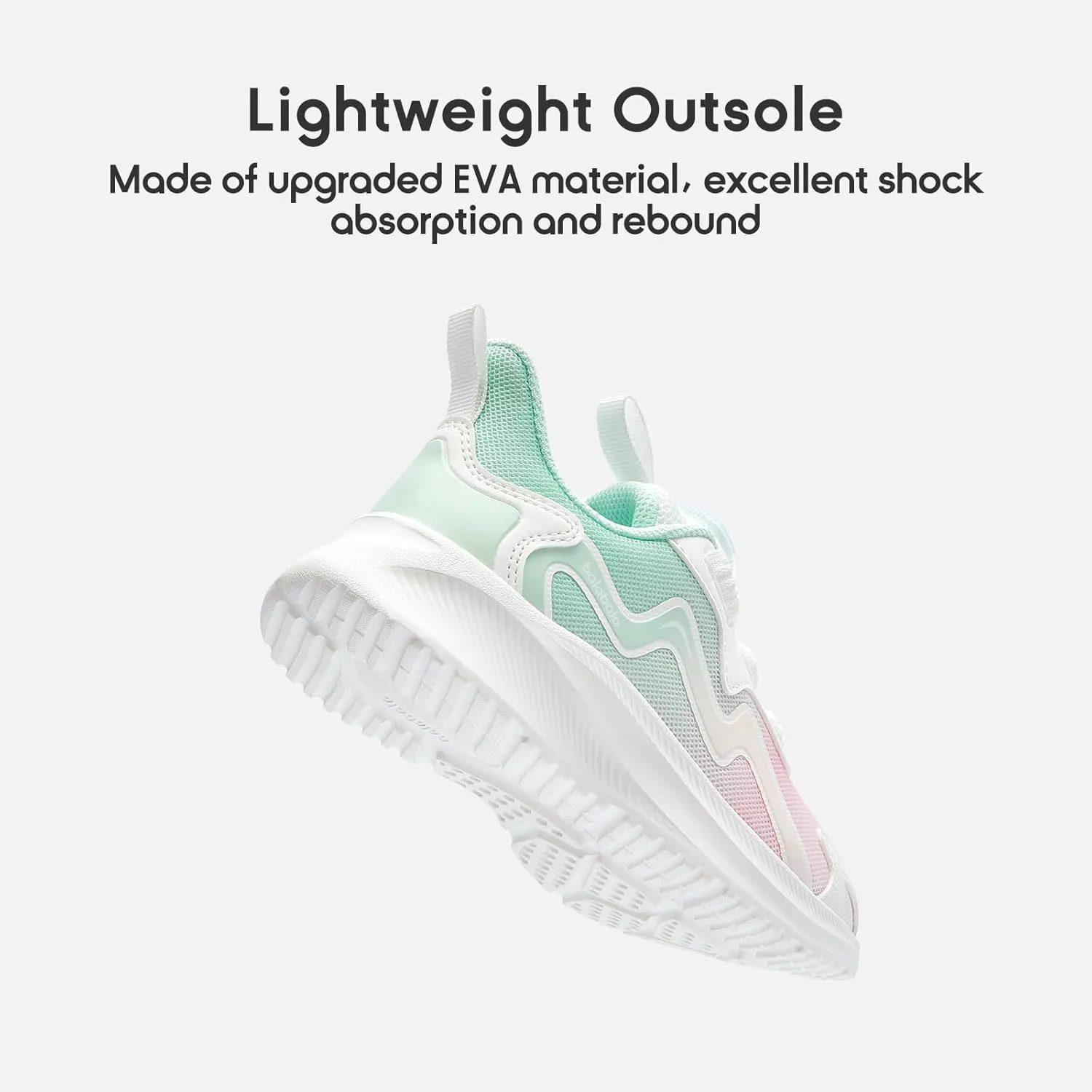 Balabala Kids Sneakers Girls Running Tennis Shoes Turn-Lock Athletic Lightweight Breathable Gradation Sports Shoes