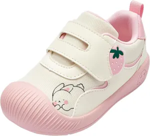 Balabala Toddler Casual Sneakers Unisex Kids Walking Shoes with Hook and Loop, Breathable Cozy and Lightweight