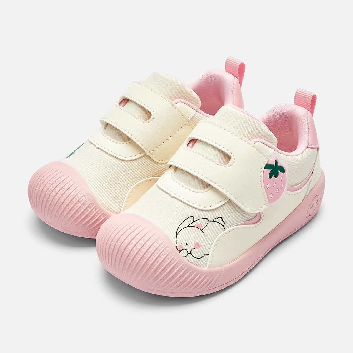 Balabala Toddler Casual Sneakers Unisex Kids Walking Shoes with Hook and Loop, Breathable Cozy and Lightweight