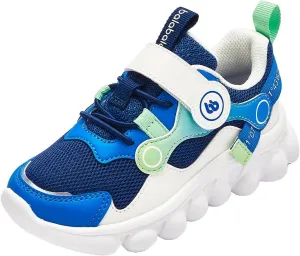 Balabala Unisex Kids Sneakers Boys Girls Running Tennis Shoes White Lightweight Breathable Athletic Sports