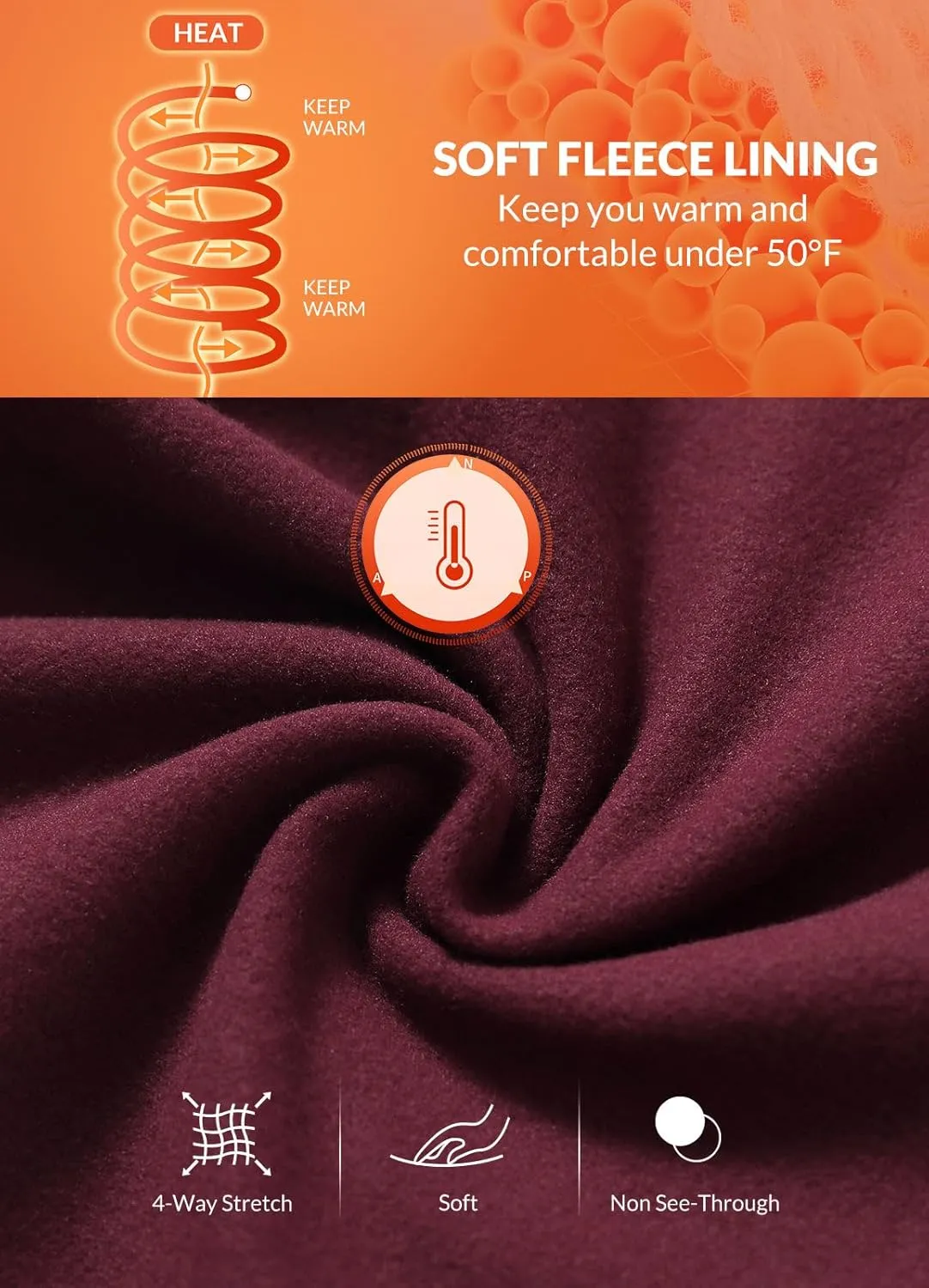 baleaf Women's Fleece Lined Pants Winter Thermal Warm Flare Leggings Crossover Yoga Pants Bell Bottom with Pockets