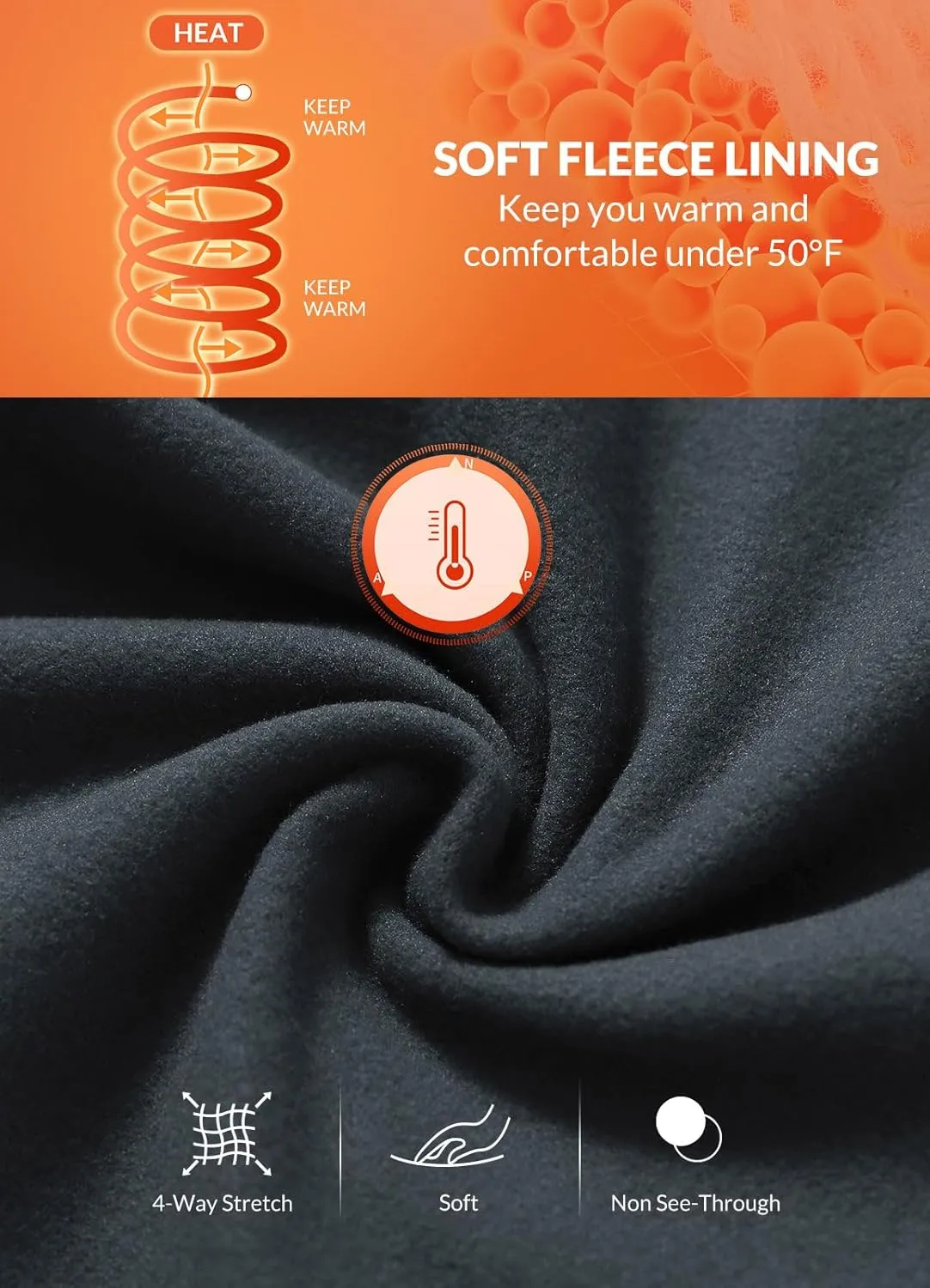 baleaf Women's Fleece Lined Pants Winter Thermal Warm Flare Leggings Crossover Yoga Pants Bell Bottom with Pockets