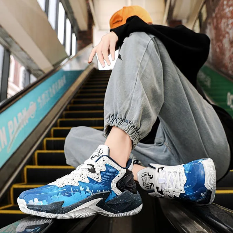 Basketball Shoes for Boys and Kids, Walking Running Shoes Breathable Comfortable Boys Sneakers for Little and Big Kids