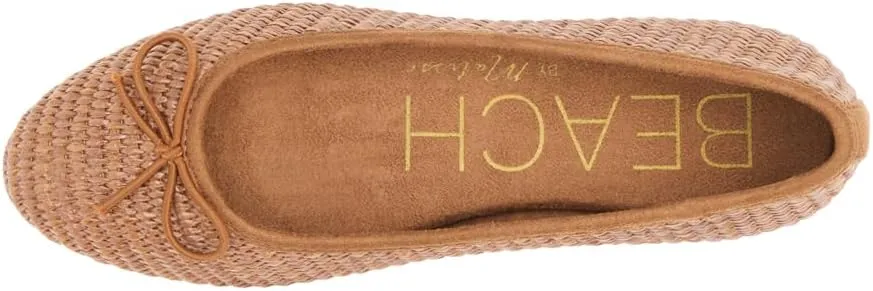 BEACH by Matisse Womens Donna Raffia Ballet Flats Casual - Brown