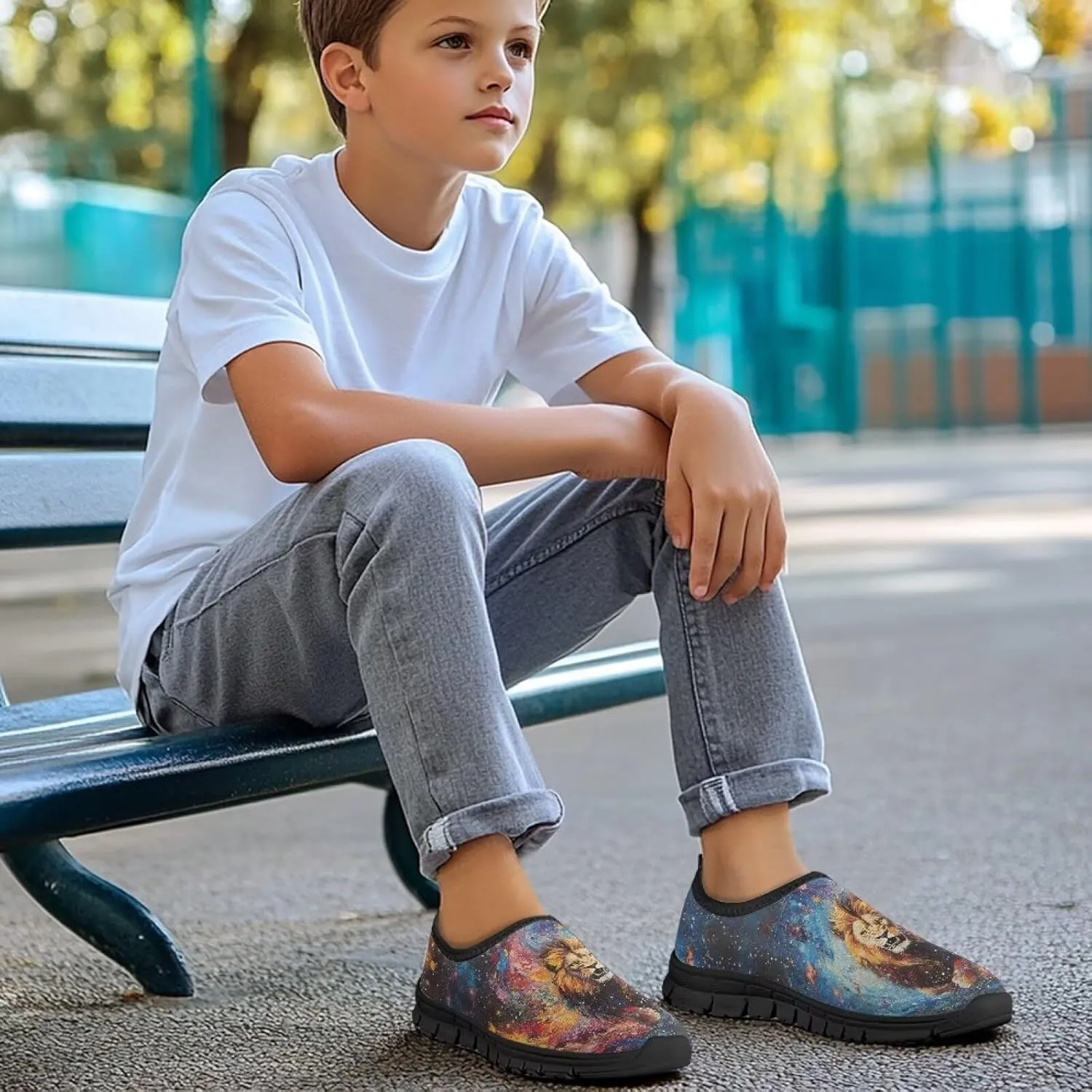 Boys Tennis Slip On Shoes Non Slip Kids Causal Sneakers for Active Workouts