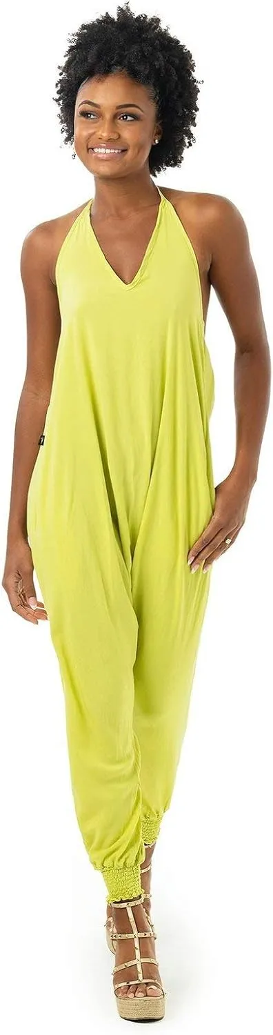 Buddha Pants Harem Jumpsuit - Casual Jumpsuits for Women, Comfortable Cotton Jumpsuit with Pockets – Boho Relaxed Summer Wear