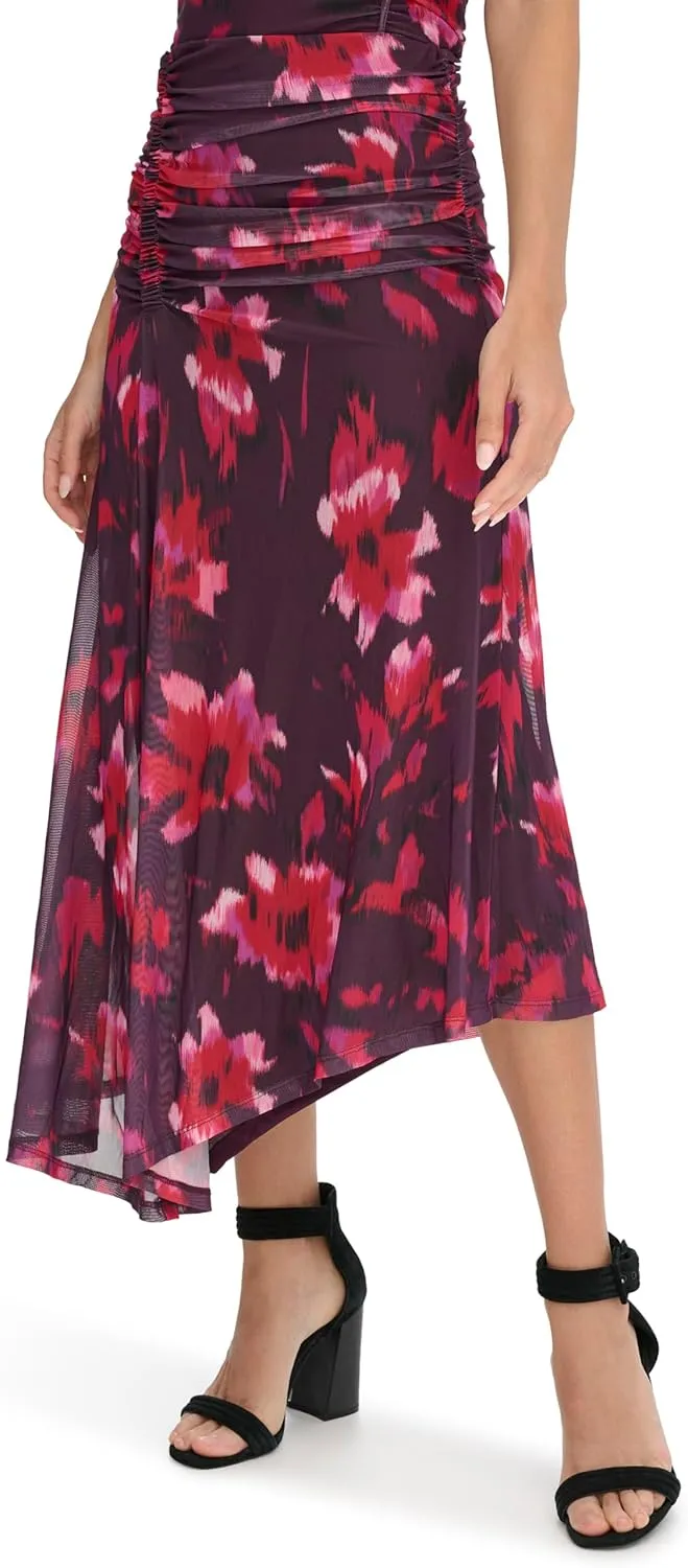 Calvin Klein Women's Printed Angle Hem Skirt