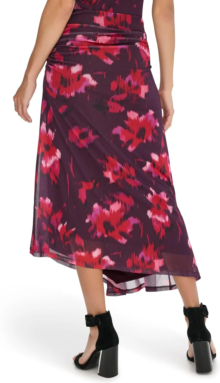 Calvin Klein Women's Printed Angle Hem Skirt
