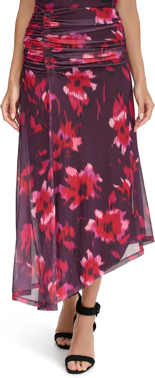 Calvin Klein Women's Printed Angle Hem Skirt