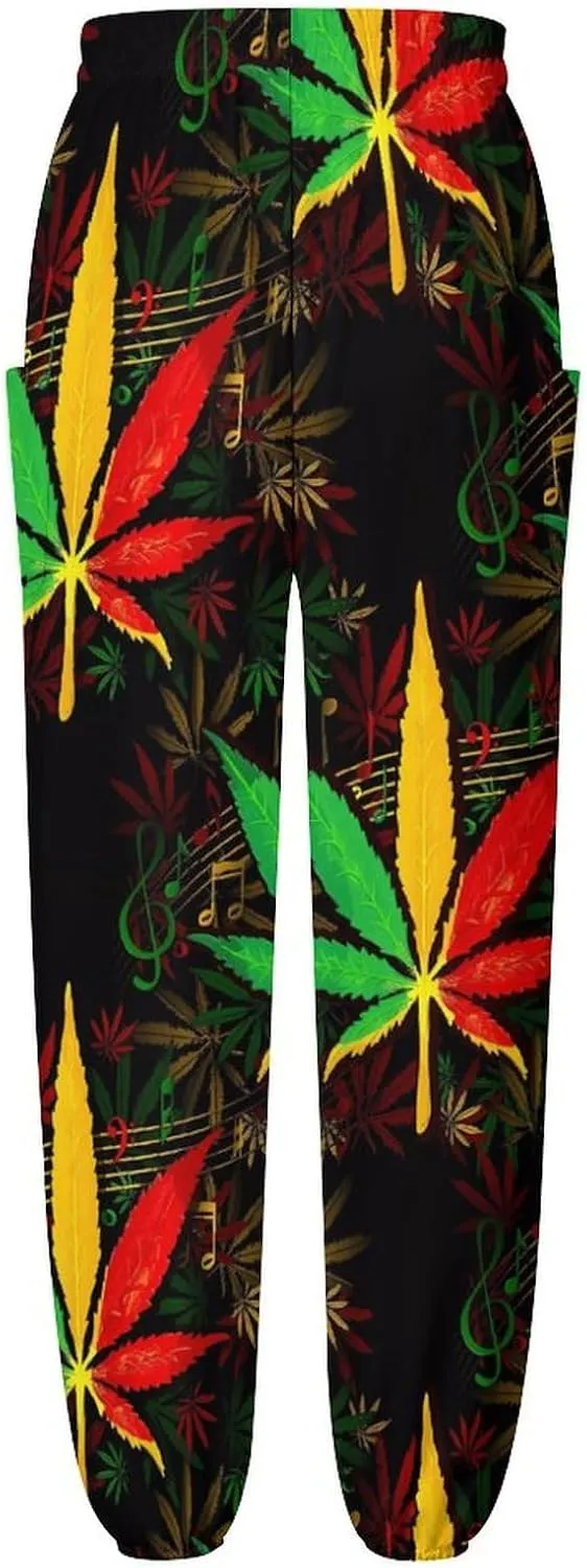 Cannabis Leaf Yoga Bloomers Womans Hippie Harem Pant Beach Pants Elastic Gym Leggings Loose Casual Slacks Sweatpants