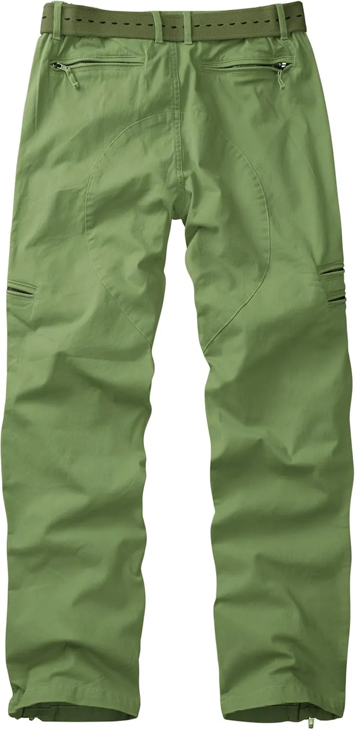 Cargo Hiking Pants for Women Tactical Baggy Pants Women's Casual Y2K with 6 Zipper Pockets No Belt