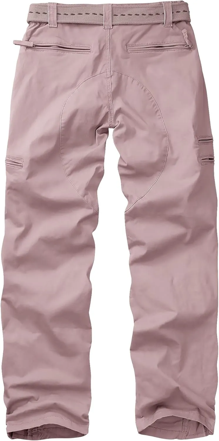 Cargo Hiking Pants for Women Tactical Baggy Pants Women's Casual Y2K with 6 Zipper Pockets No Belt