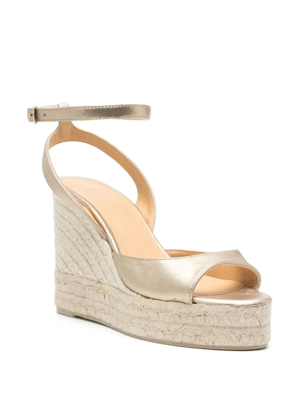 Castaner Golden Flat Espadrilles