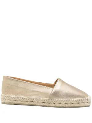Castaner Golden Flat Espadrilles