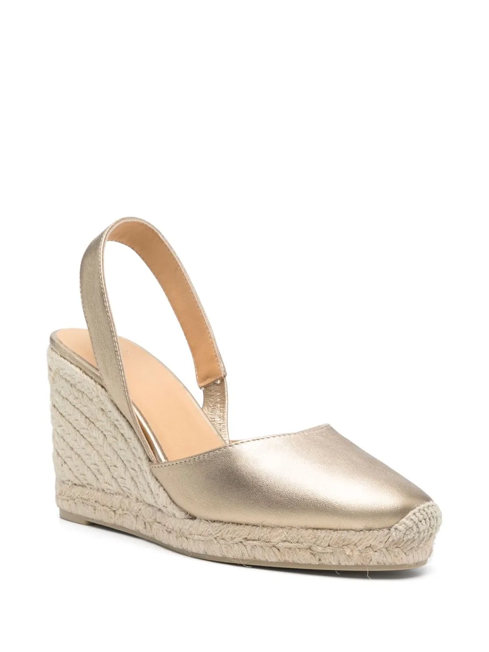 Castaner Golden Flat Espadrilles