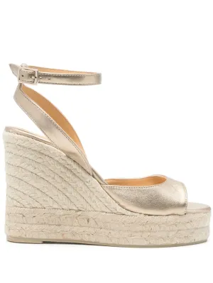 Castaner Golden Flat Espadrilles