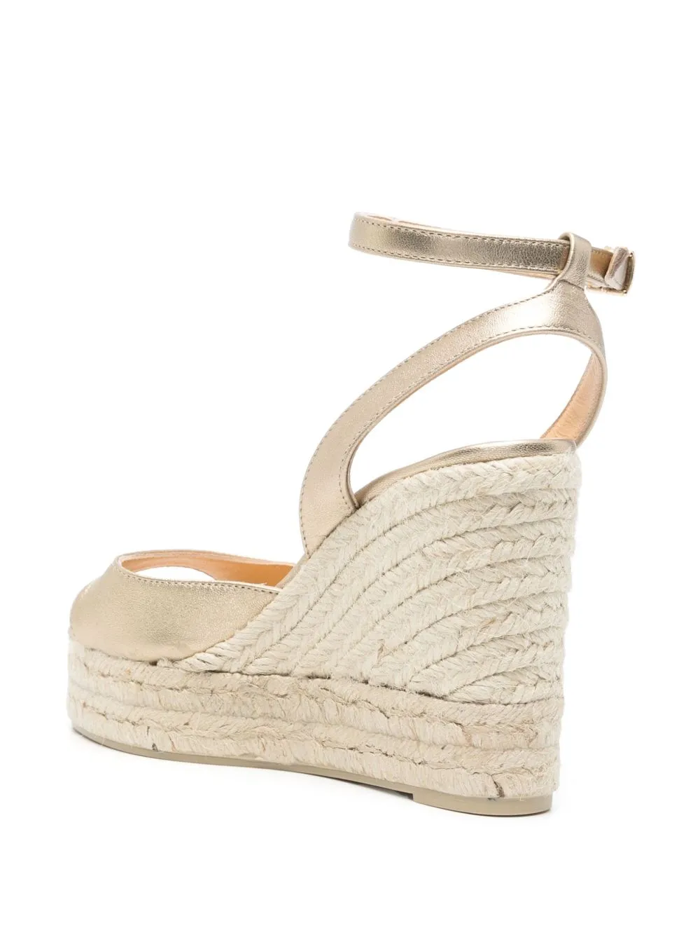 Castaner Golden Flat Espadrilles