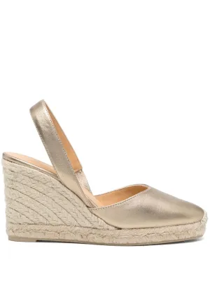 Castaner Golden Flat Espadrilles