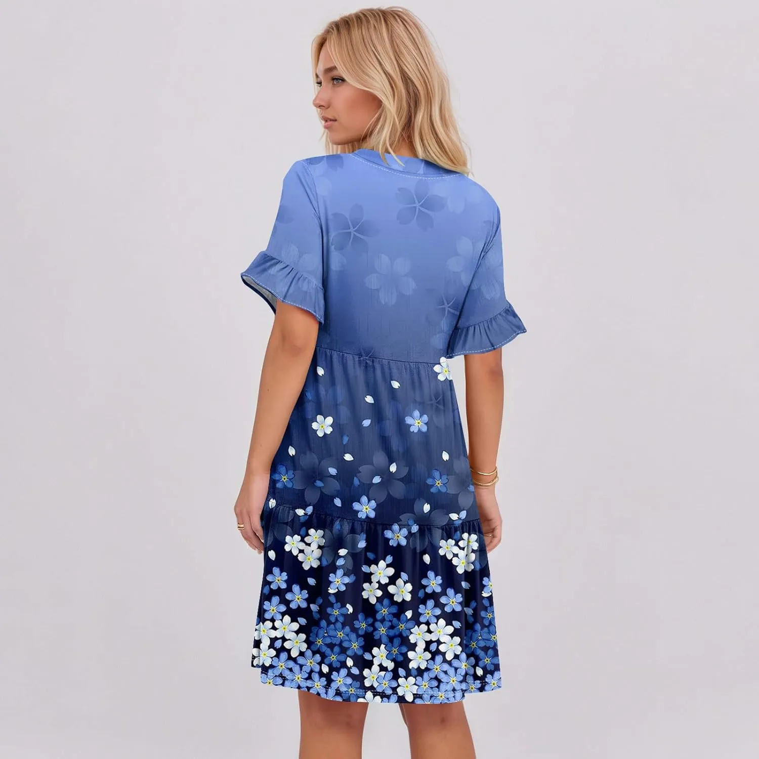 Casual Dresses for Women, Flowy Travel Vacation Elegant Trendy Boho Sundresses for Women