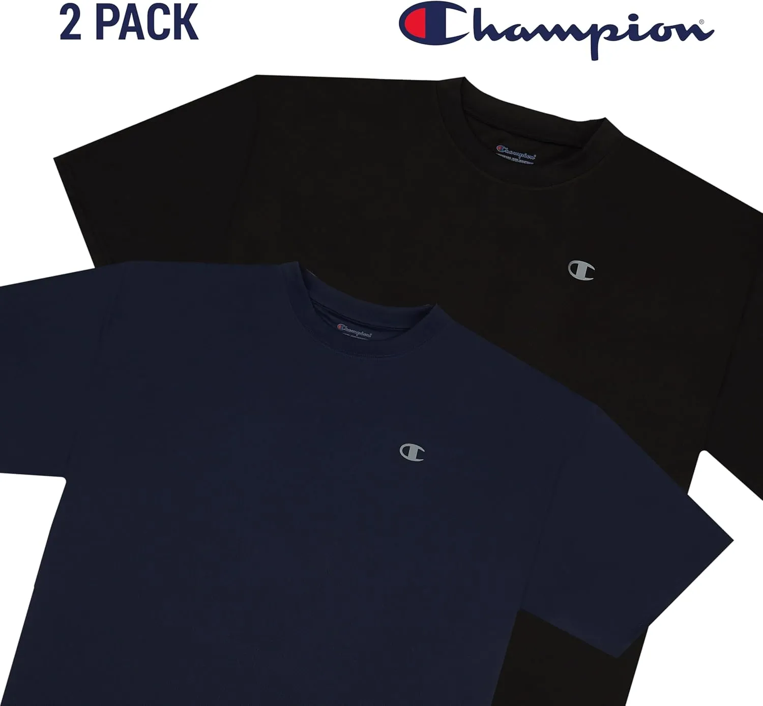 Champion T Shirts for Men Big and Tall - 2 Pack Performance Moisture Wicking Tee
