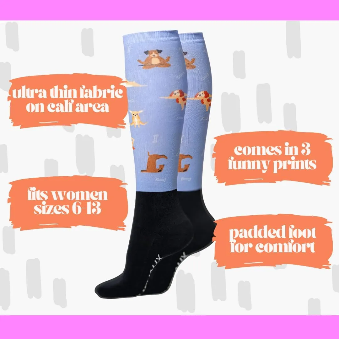 CHEVAUX Equestrian Boot Socks for Horse Riders, Tall Horse Socks, Equestrian Gifts, Riding Apparel (1 Pair)