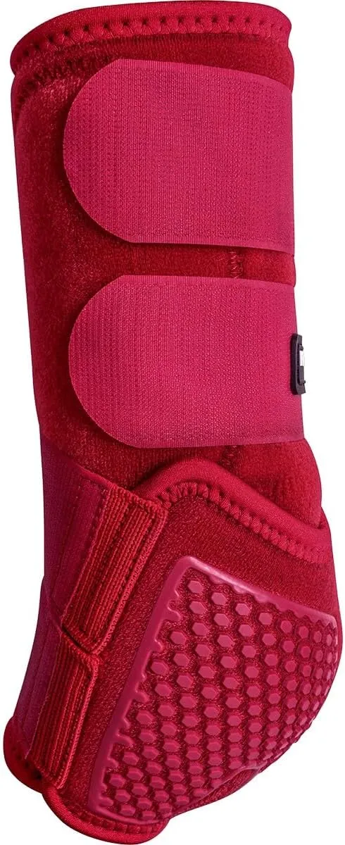 Classic Equine Flexion by Legacy2 Support Boots, Front (Crimson, Large)